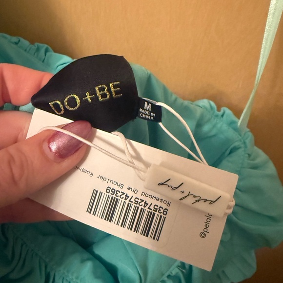 DO+BE Turquoise Ruffle Romper - Picture 4 of 4